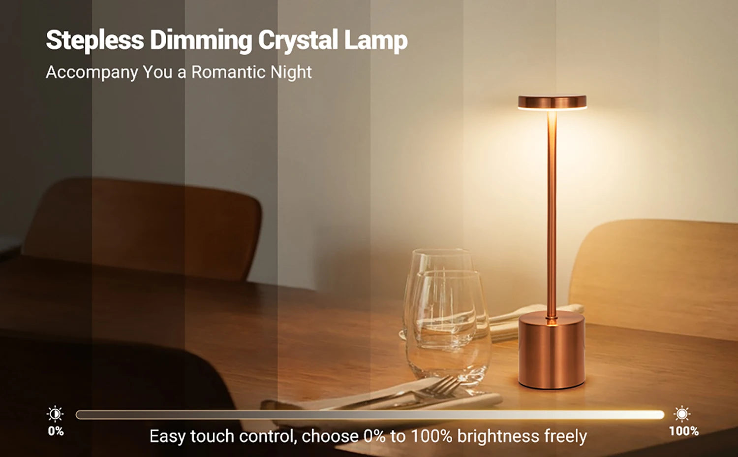 LED Touch Sensor Rechargeable Table Lamp for Reading - Smarsty