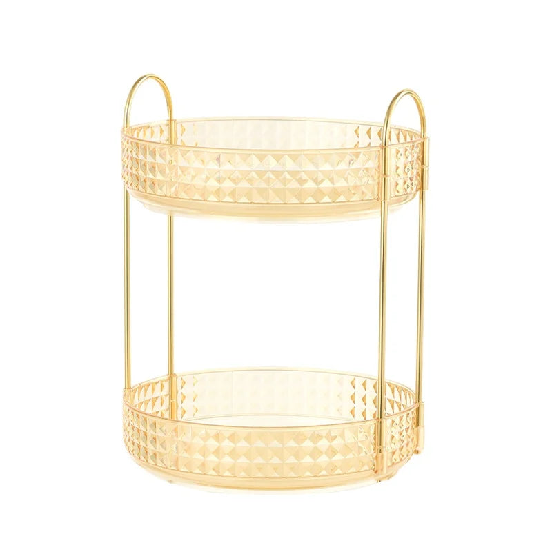 Multifunctional Lipstick Storage Box Rotating Drawer Makeup Box Transparent Desktop Skin Care Product Storage Rack by Smarsty