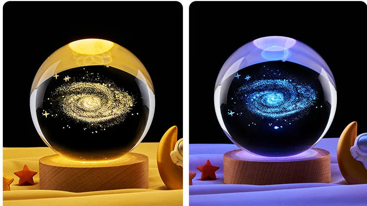 3D Crystal Galaxy Night Light for Home Decor - Smarsty
