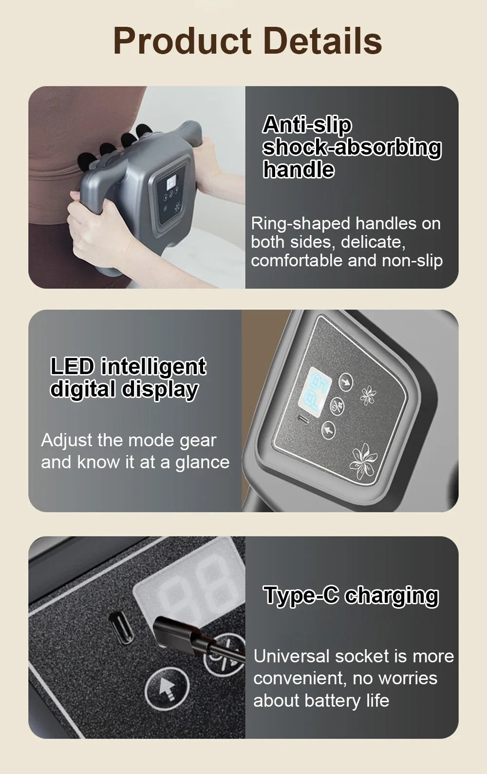 Professional Muscle Massage Gun with 16 Adjustable Heads - Smarsty