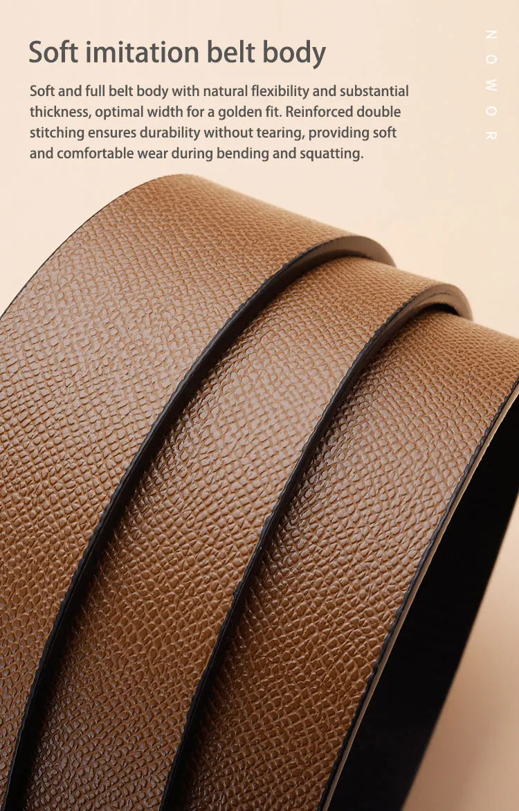 Men's Toothless Automatic Buckle Belt Casual Business Waistband - Smarsty