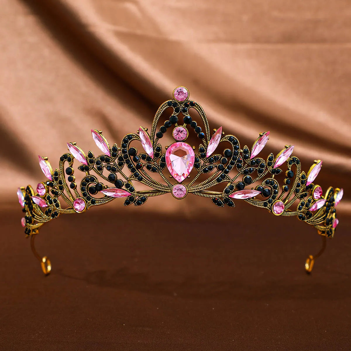 Baroque Crystal Tiara for Women Elegant Bridal Accessory - Smarsty