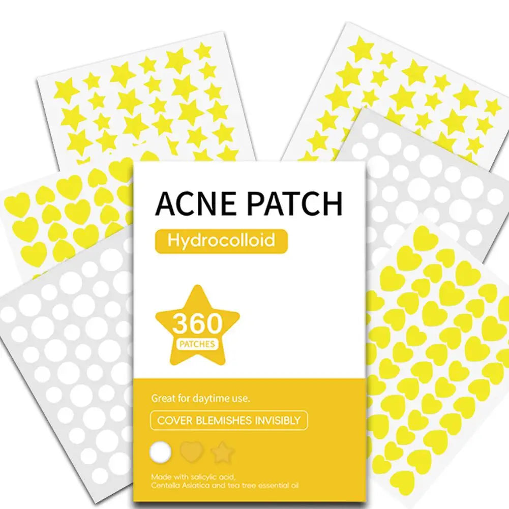 360 Pcs Colorful Hydrocolloid Acne Patches for Quick Healing - Smarsty