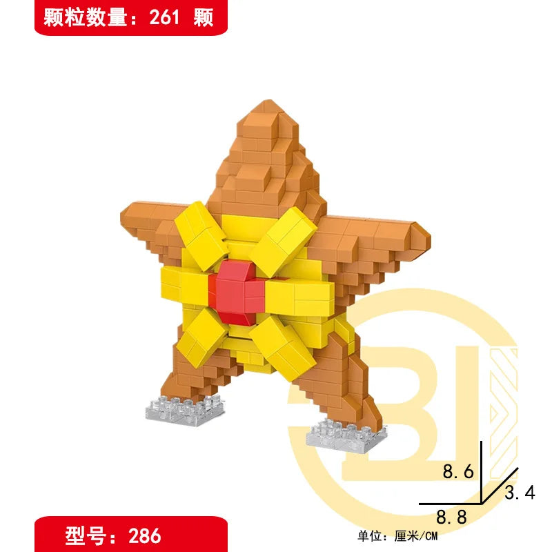 DIY Pokemon Blocks Small Cartoon Mini Building Block Pikachu Charizard Eevee Mewtwo Anime Assemble Action Model Dolls Toys by Smarsty