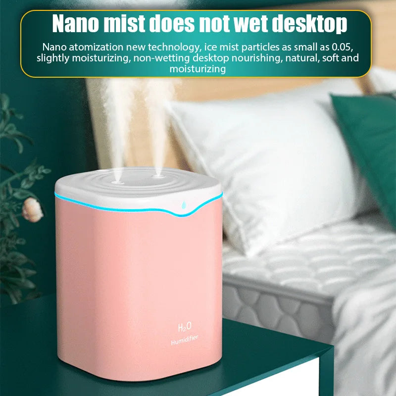 USB Humidifier with Double Spray and LED Light - Smarsty
