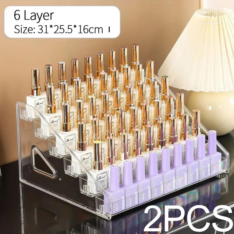 Acrylic Nail Polish Display Rack for Organized Storage - Smarsty