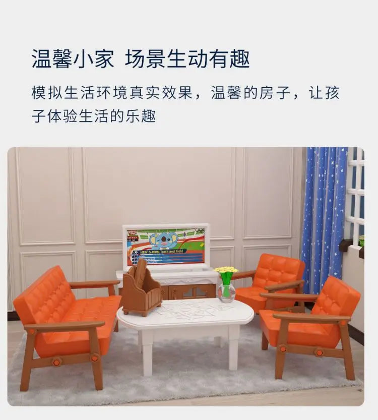Original Toys Miniature Items Furniture Family Toys Dollhouse LivingRoom Bathroom Kitchen Set Pretend Creative Ideas Kids Toys by Smarsty
