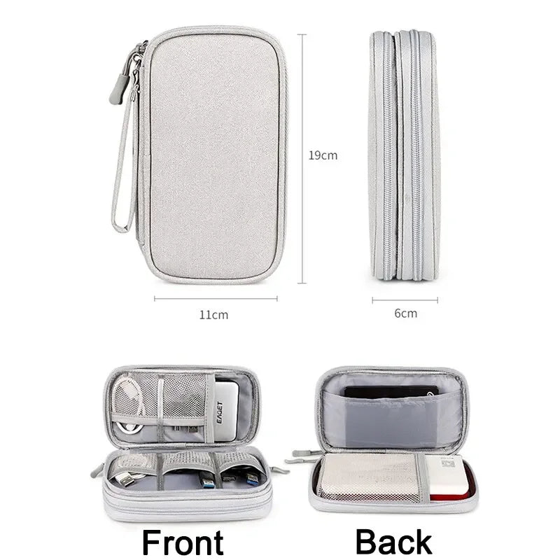 Portable Travel Cable Organizer Bag With Multi Layer - Smarsty