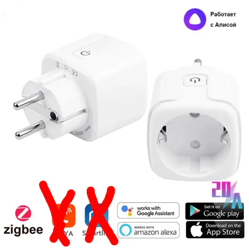 Zigbee Smart Plug With Power Monitoring And Voice Control - Smarsty