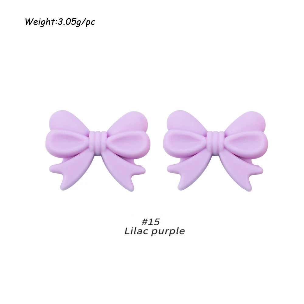 10pcs Silicone Bowknot Beads for DIY Jewelry Making - Smarsty