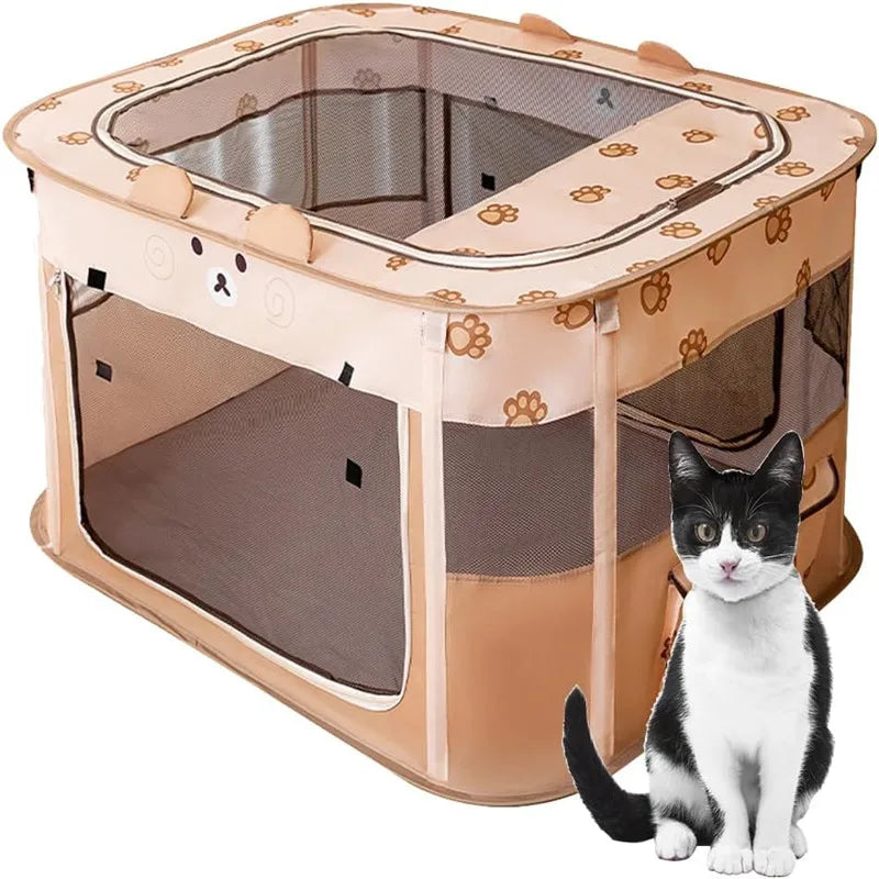 Cozy Folding Cat Bed Tent for Kittens - Smarsty