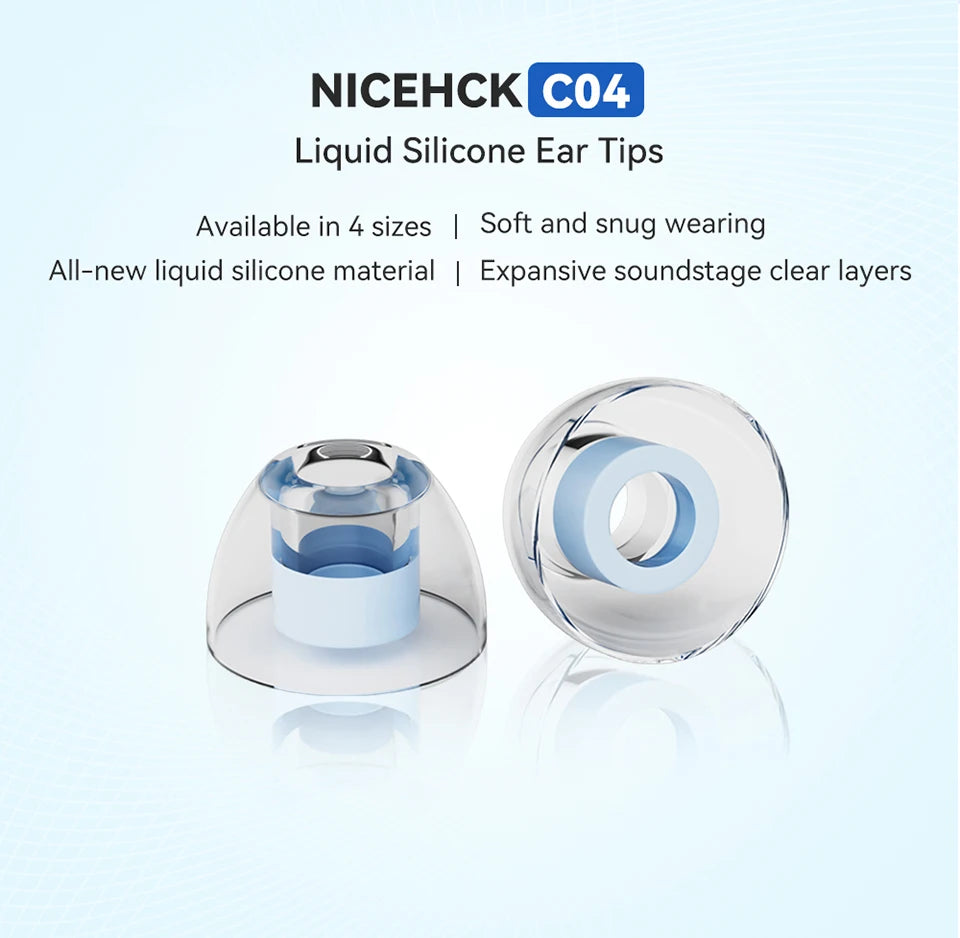 NICEHCK C04 Silicone Eartips for Enhanced Noise Isolation - Smarsty