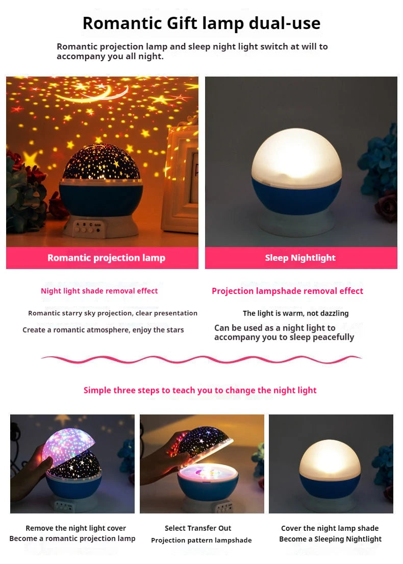 Starry Sky Projector Night Light for Baby Nursery - Smarsty