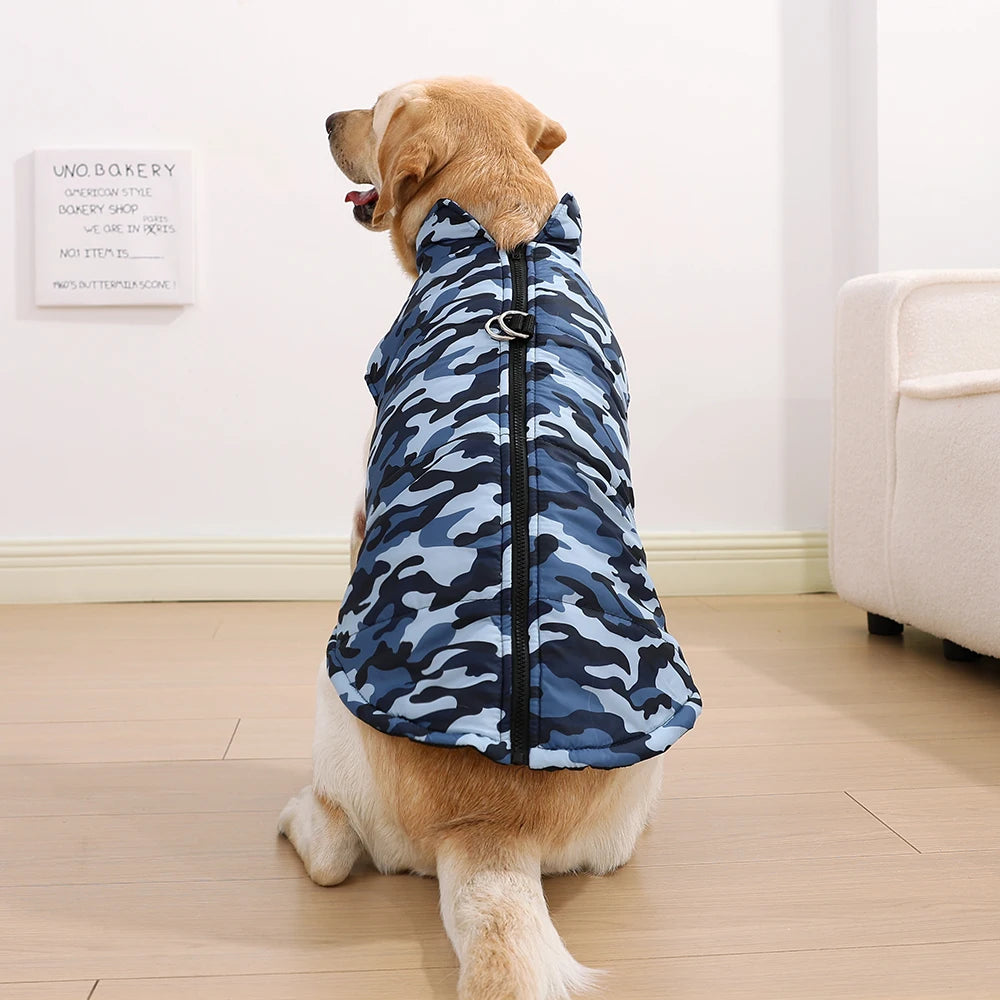 Waterproof Winter Dog Coat with Camouflage Print - Smarsty