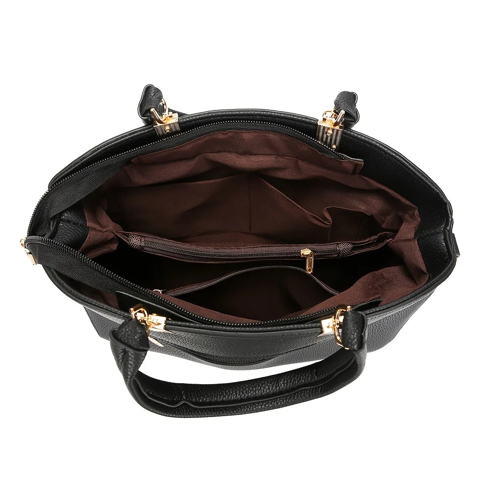 Elegant Bowknot Shoulder Bag With Multiple Compartments - Smarsty