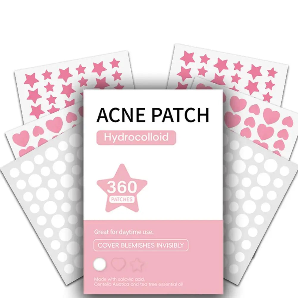 360 Pcs Colorful Hydrocolloid Acne Patches for Quick Healing - Smarsty