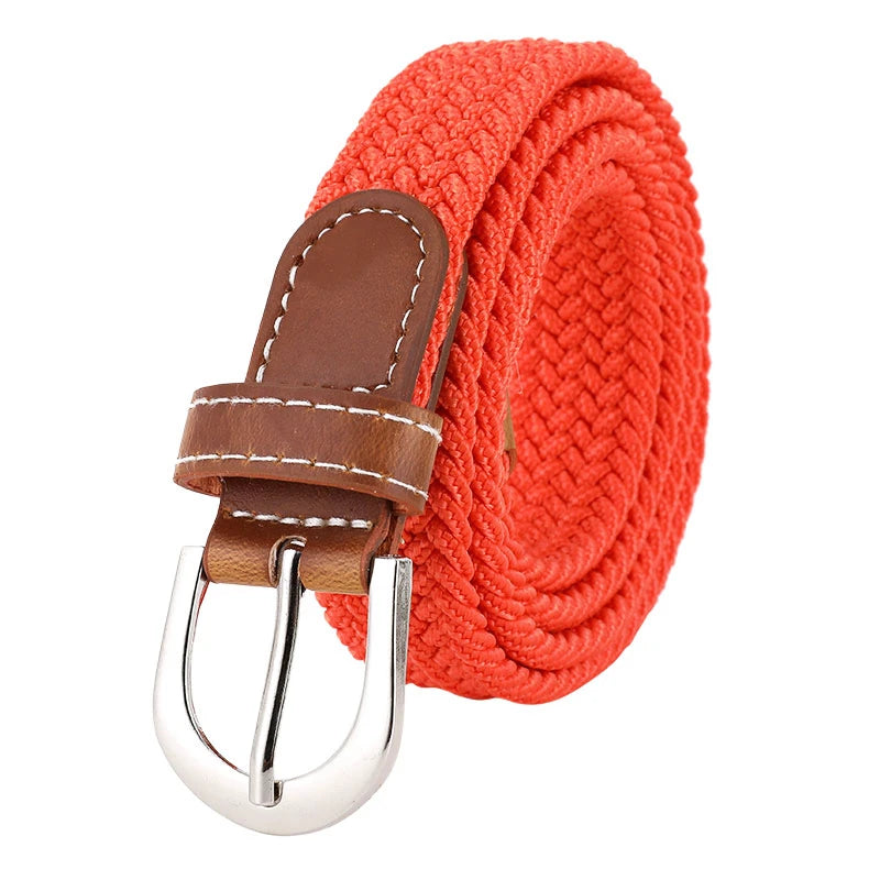 Women Elastic Woven Belt Casual Versatile Denim Accessory - Smarsty