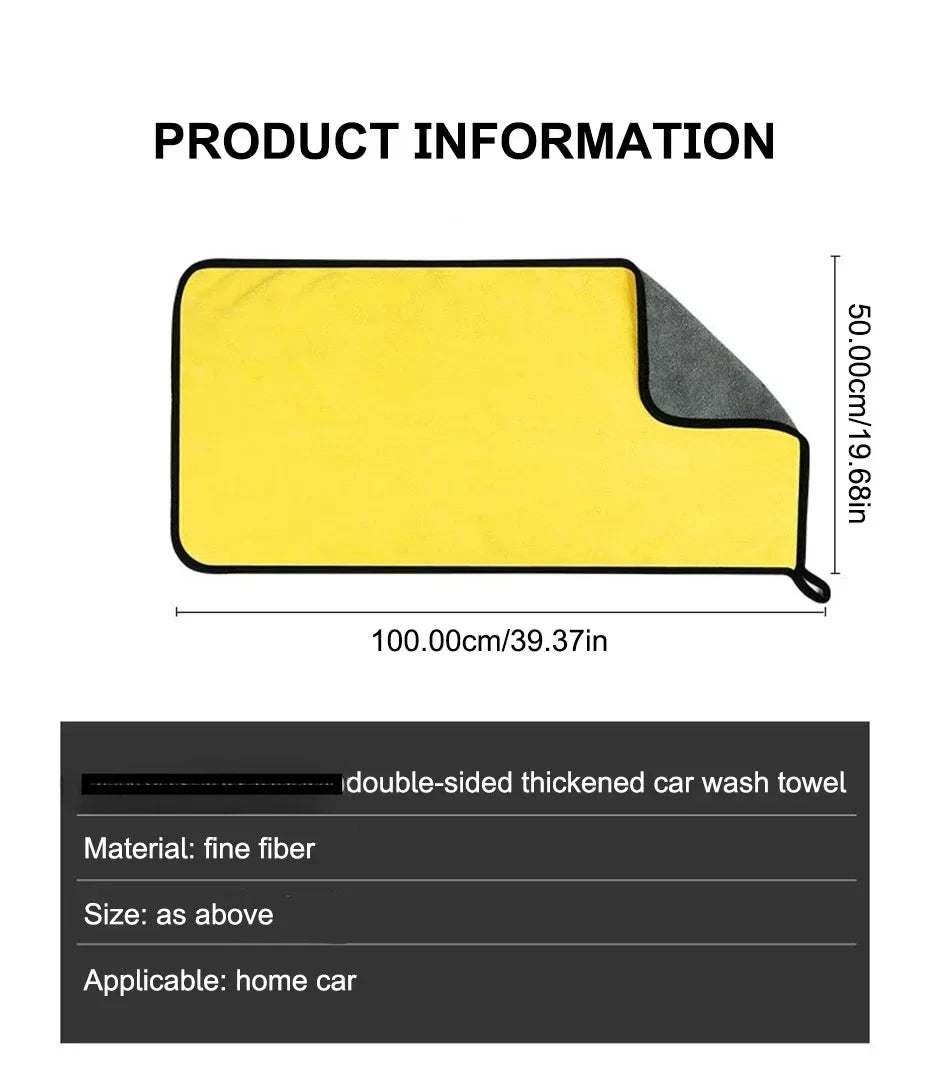 Premium Car Microfiber Towels Double Layer Drying Cloths - Smarsty