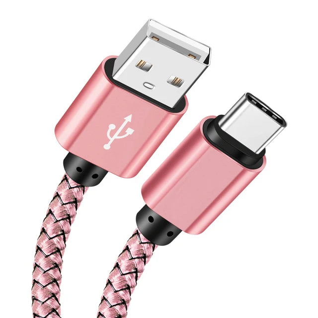 USB A to Type C Fast Charging Cable Nylon 1M 2M 3M - Smarsty