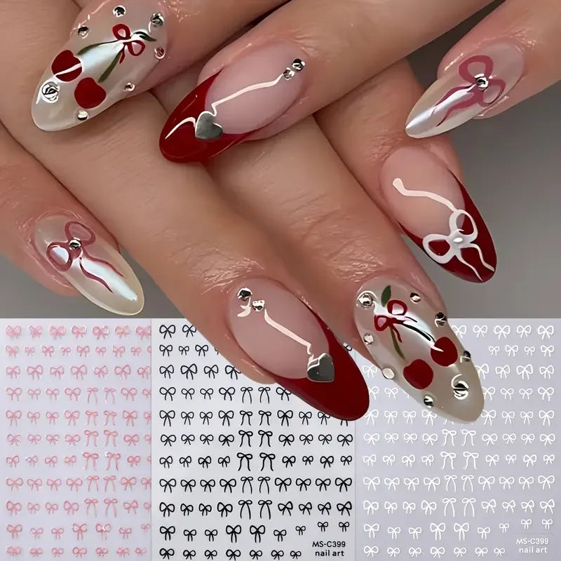 Mini Bowknot Nail Art Stickers for Creative Decoration - Smarsty