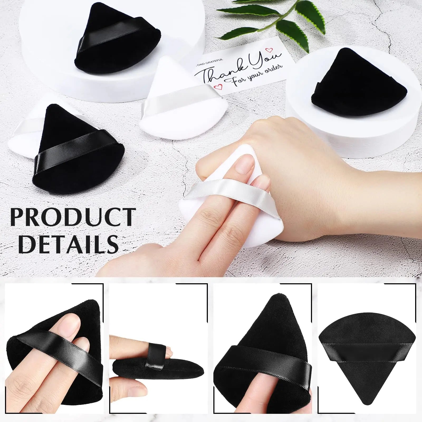 Wholesale 50Pcs Velvet Makeup Powder Puffs Soft and Washable - Smarsty