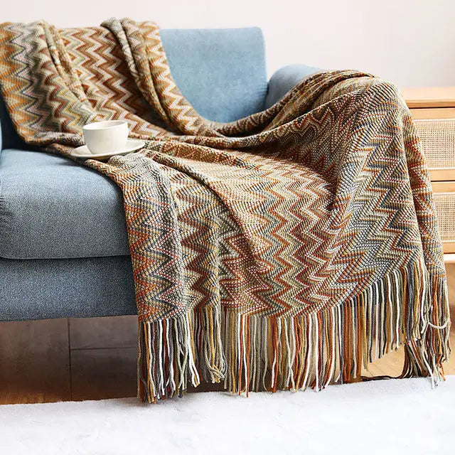 Boho Aztec Throw Blanket for Stylish Home Decor - Smarsty
