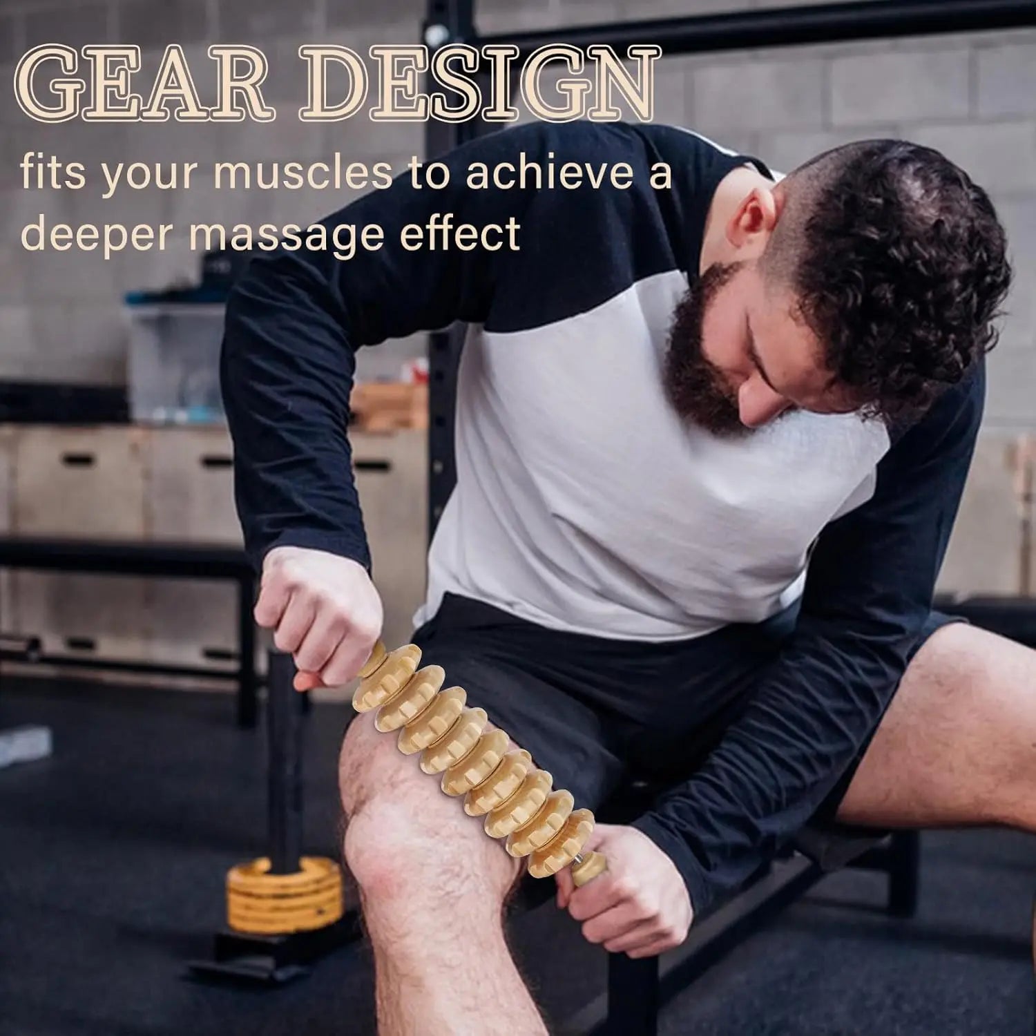 Wooden Massage Roller for Sore Muscle Relief and Circulation - Smarsty