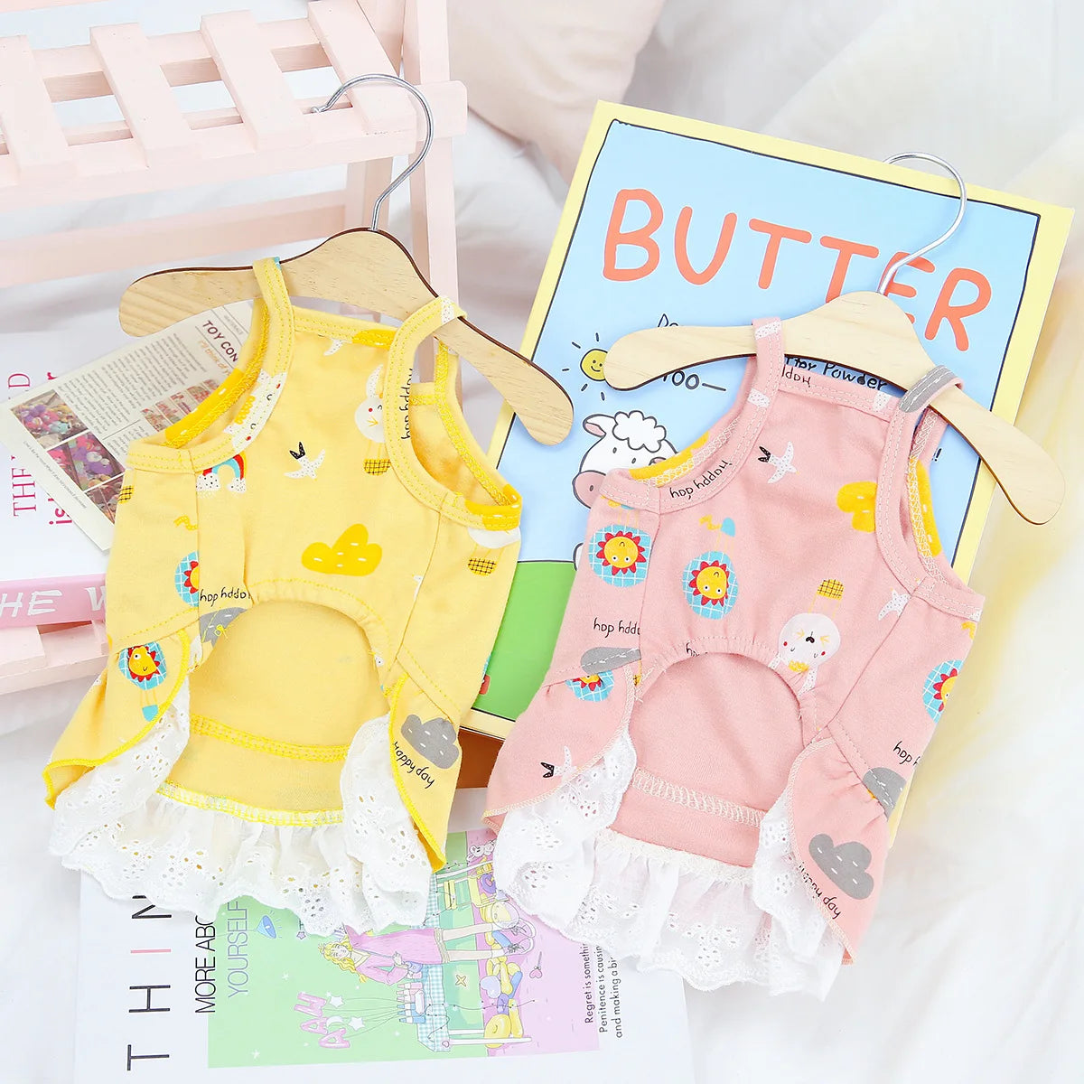 Summer Dog Dress for Small Pets with Stylish Stripes - Smarsty