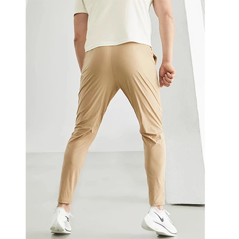 Men's Running Pants Sportswear Jogging Sweatpants Quick Dry Thin Tracksuit Elastic Gym Fitness Trousers Training Sport Pants Men - Smarsty