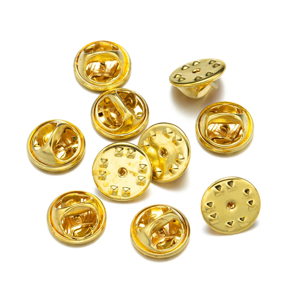 100Pc Metal Locking Pin Backs Secure Brooch Bases Pack - Smarsty