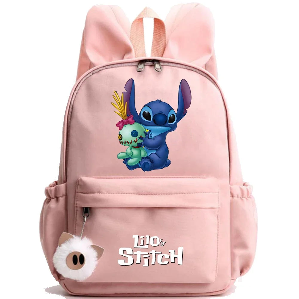HOT Disney Lilo Stitch Backpack for Girl Boy Student Teenager Children Rucksack Women Casual School Bags Kids Birthday Gift Toy - Smarsty