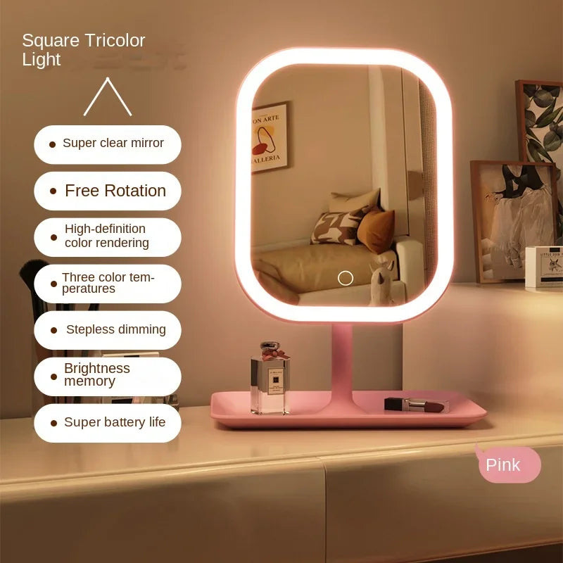 Dimmable LED Makeup Mirror with 3 Color Options - Smarsty