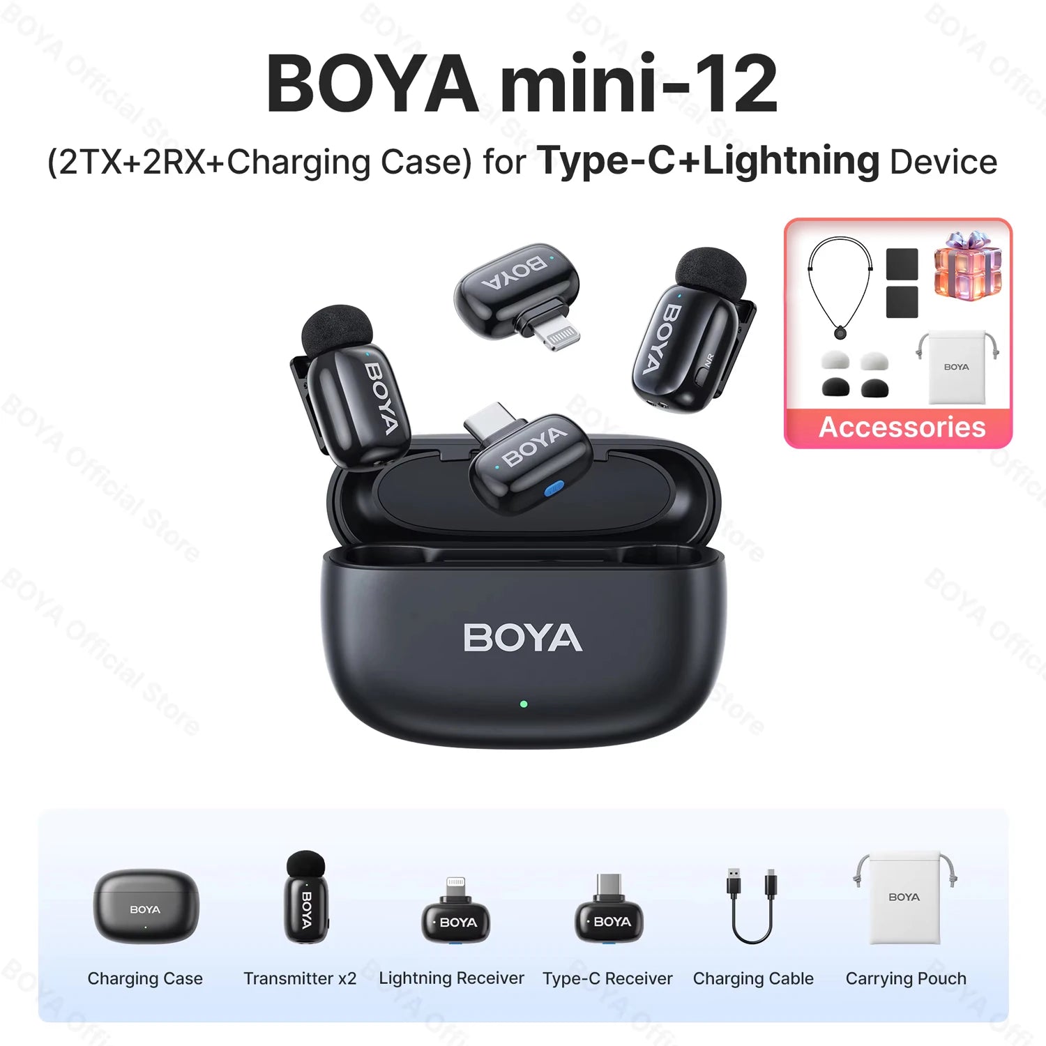 Boya Mini Wireless Lavalier Microphone for Mobile Recording - Smarsty
