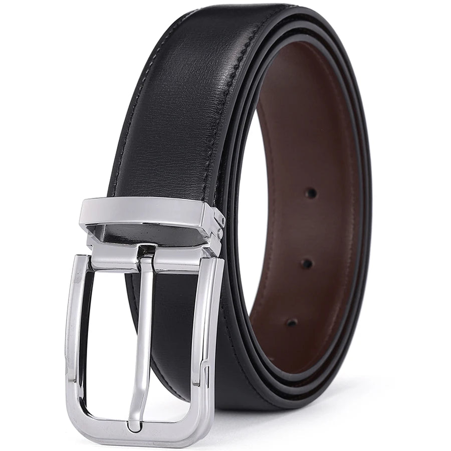 Men's Leather Cowskin Belt High Quality Fashion Waist Strap - Smarsty