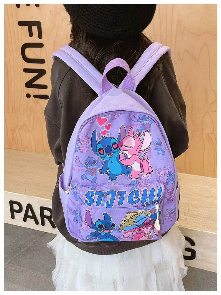 Stitch Print Nylon Daypack Ideal For Kids Travel And School - Smarsty