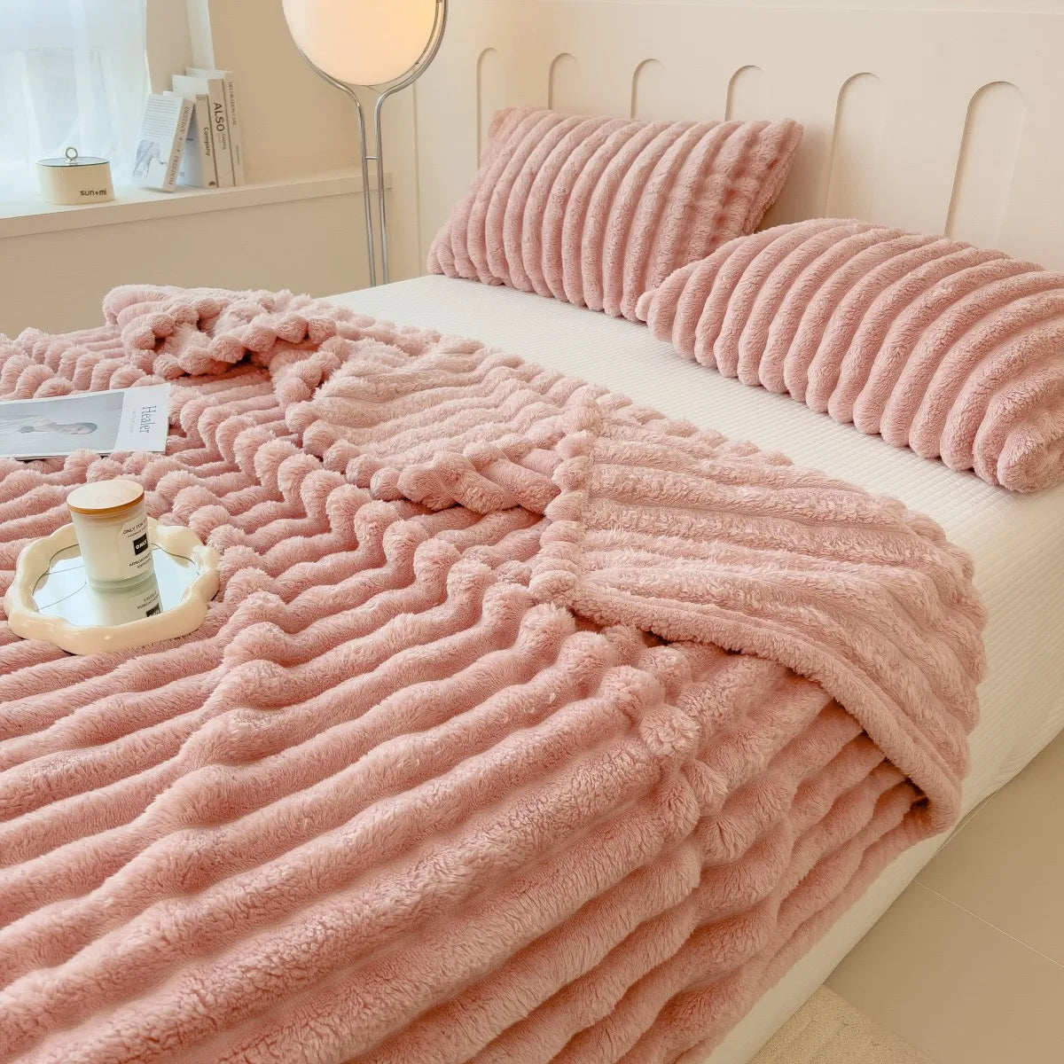 Thickened Striped Multifunctional Blanket for Comfort - Smarsty