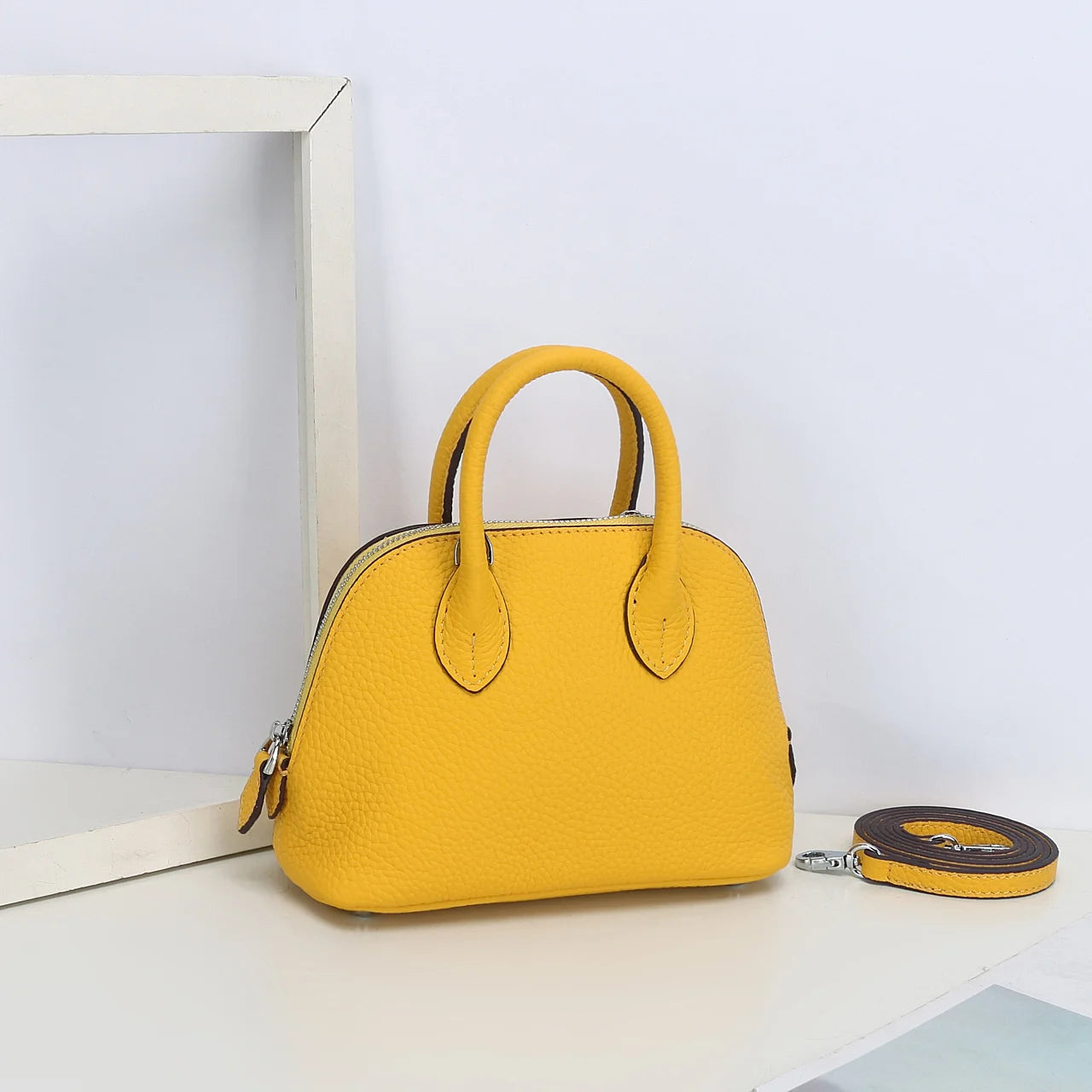 Cow Leather Shell Bag Crossbody Women Messenger Style - Smarsty