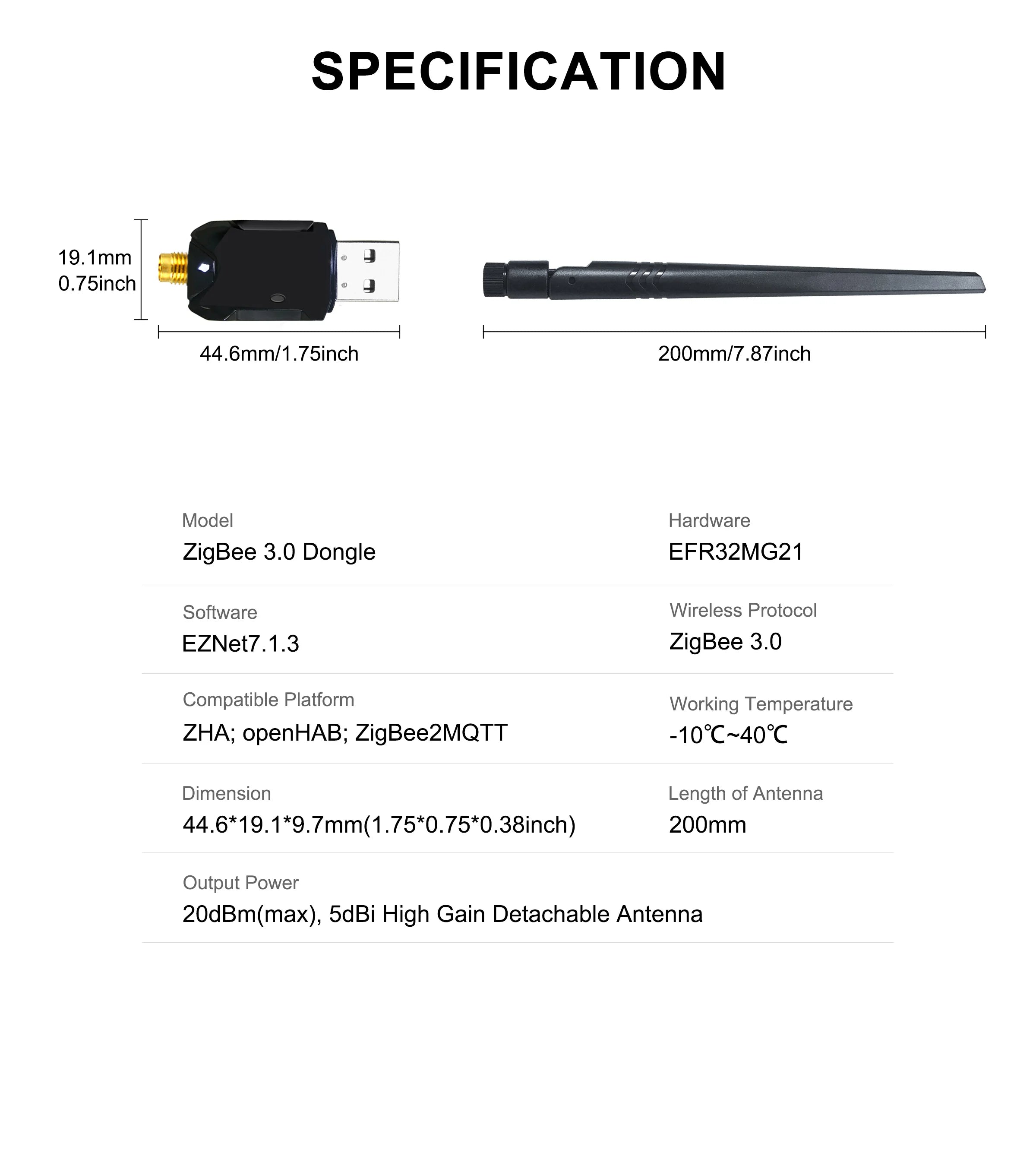 GIRIER ZigBee 3.0 USB Dongle Gateway for Smart Home - Smarsty