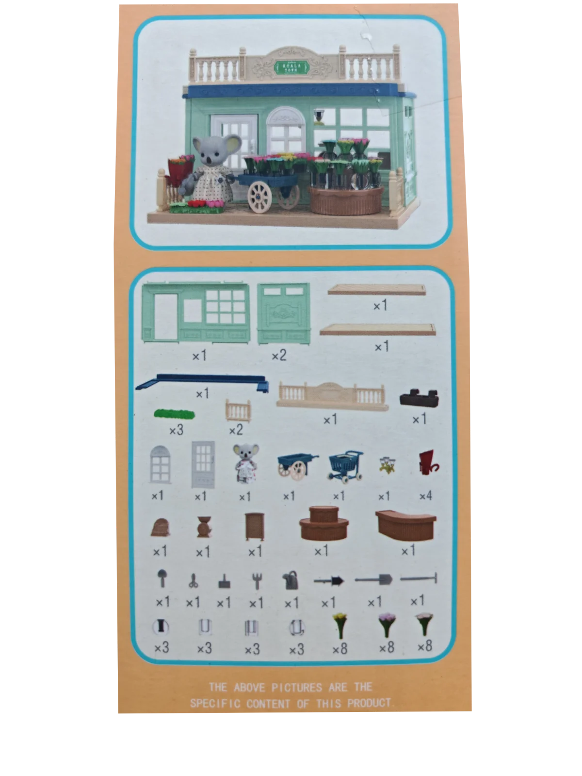 Girls kids Toys Miniature Dollhouse Furniture Shopping PlaySet DIY Family Games Supermarket Flower Store Pretend Toys by Smarsty