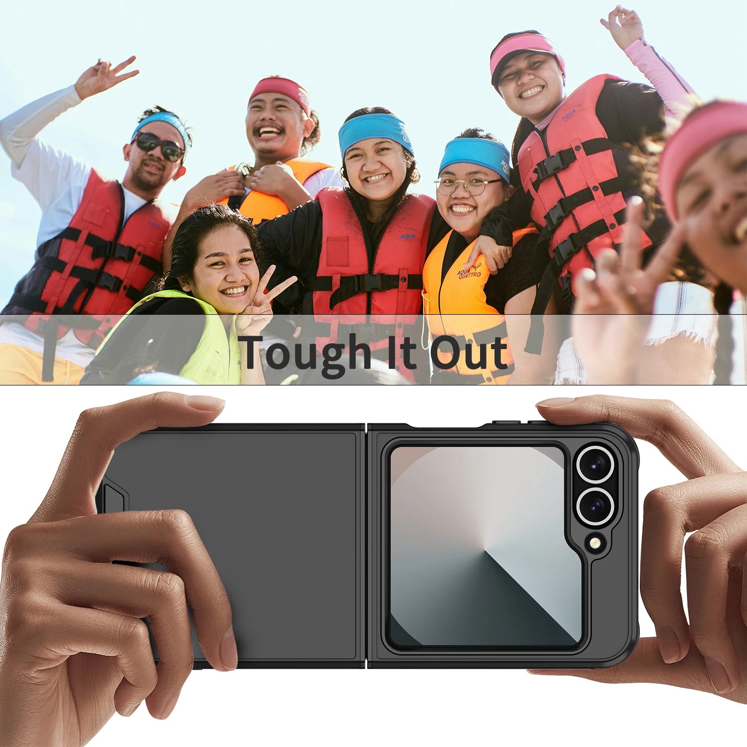 Galaxy Z Flip Case Shockproof Dual Layer Protection - Smarsty