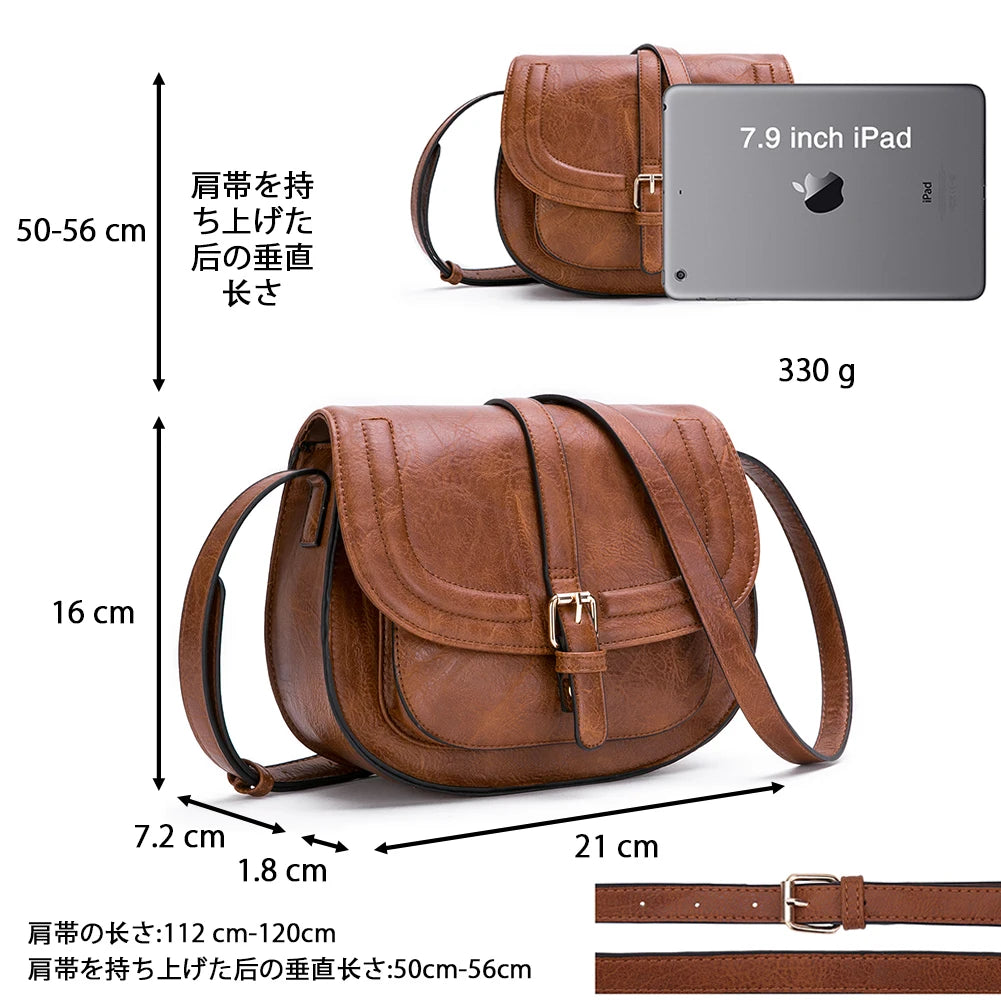 Boho Faux Leather Crossbody Bag For Women With Strap - Smarsty