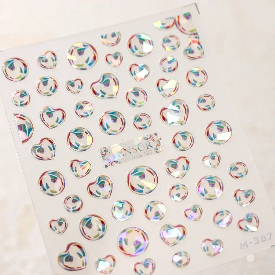 5D Summer Beach Nail Stickers with Shiny Sea Designs - Smarsty