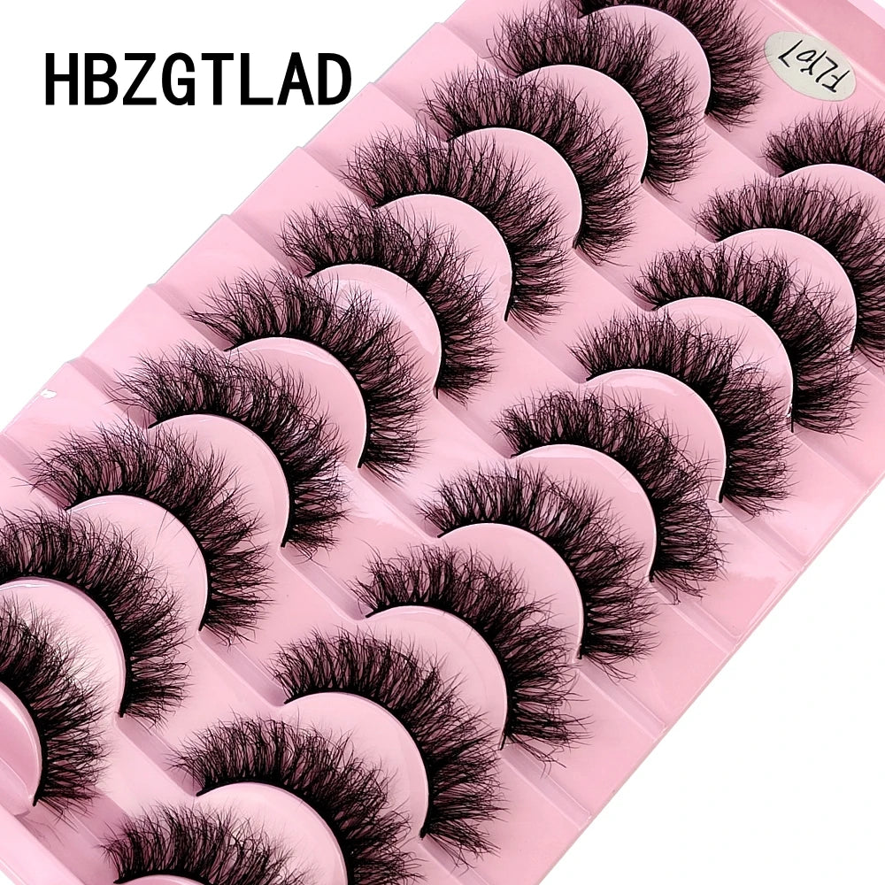 10 Pairs Handmade Faux Mink Eyelashes for Natural Look - Smarsty