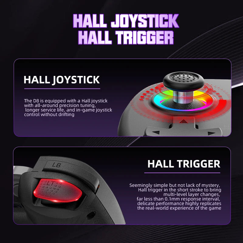VILCORN D8 RGB Gamepad Controller for PC and Console - Smarsty