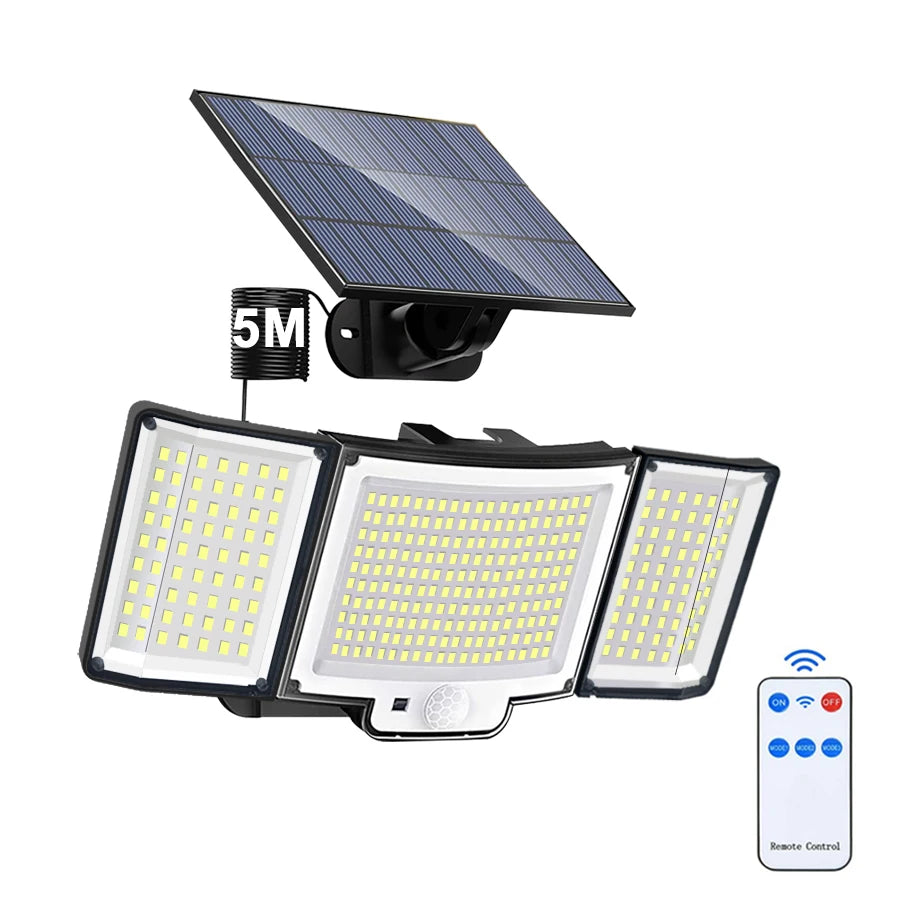 LED Solar Motion Sensor Outdoor Wall Lamp Waterproof - Smarsty