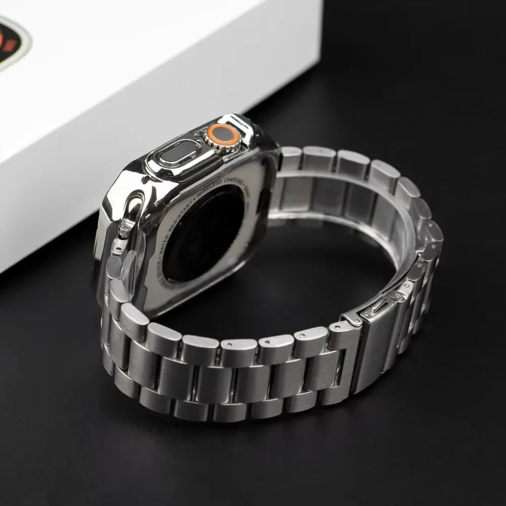 Stainless Steel Strap for Apple Watch Ultra 3/2 Band 46mm 49mm 40mm 44mm 42mm 41mm 45mm Bracelet IWatch Series 11 10 9 8 7 SE 6 - Smarsty