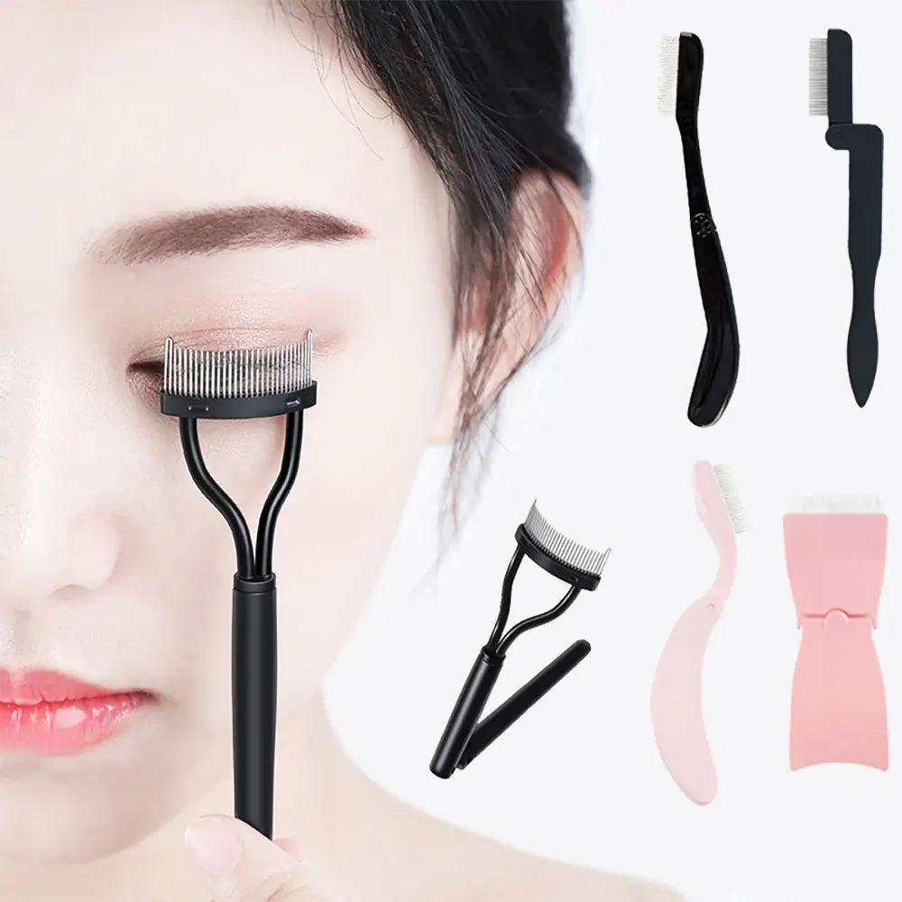 Black Foldable Eyelash Brush Comb for Perfectly Separated Lashes - Smarsty