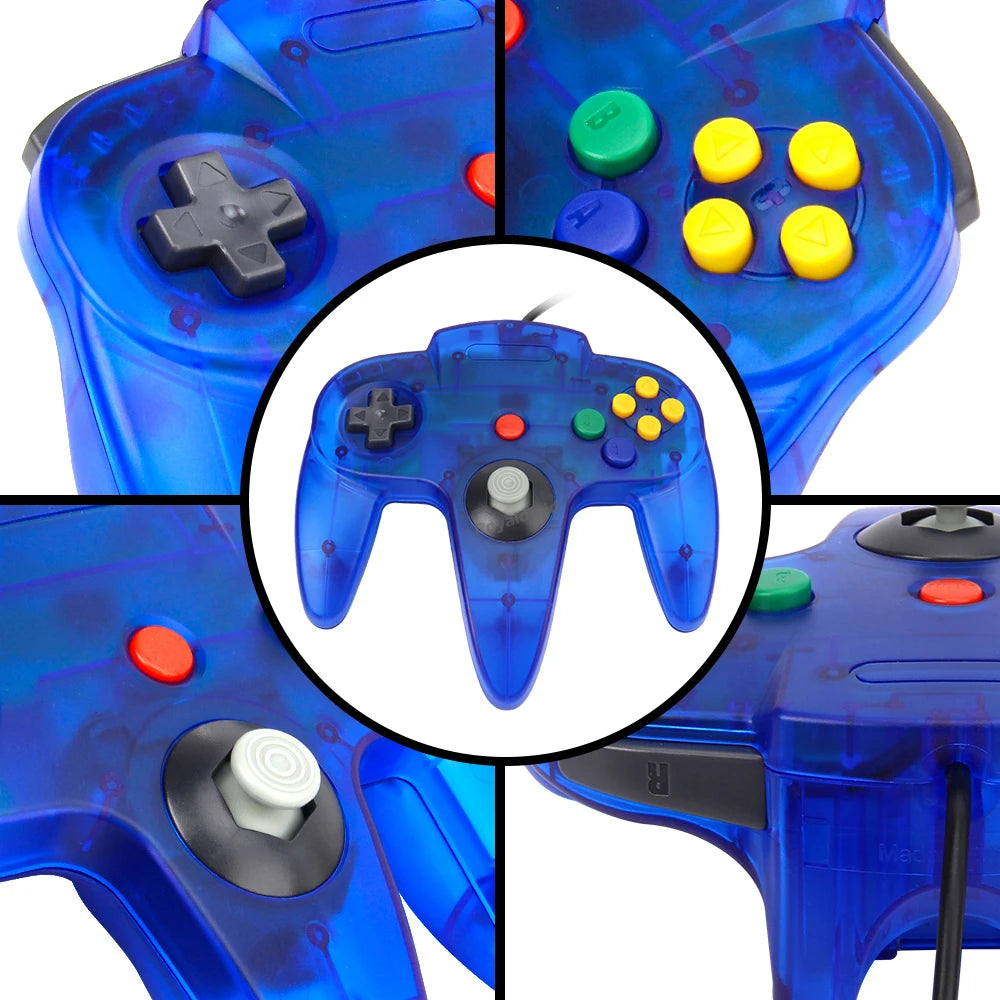 N64 Classic Wired Gamepad Controller With 8 Color Options - Smarsty