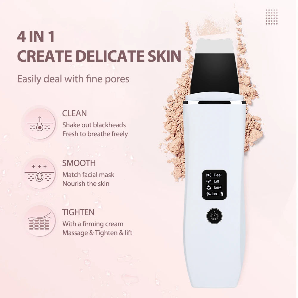 Ultrasonic Skin Scrubber Deep Cleansing Blackhead Remover - Smarsty