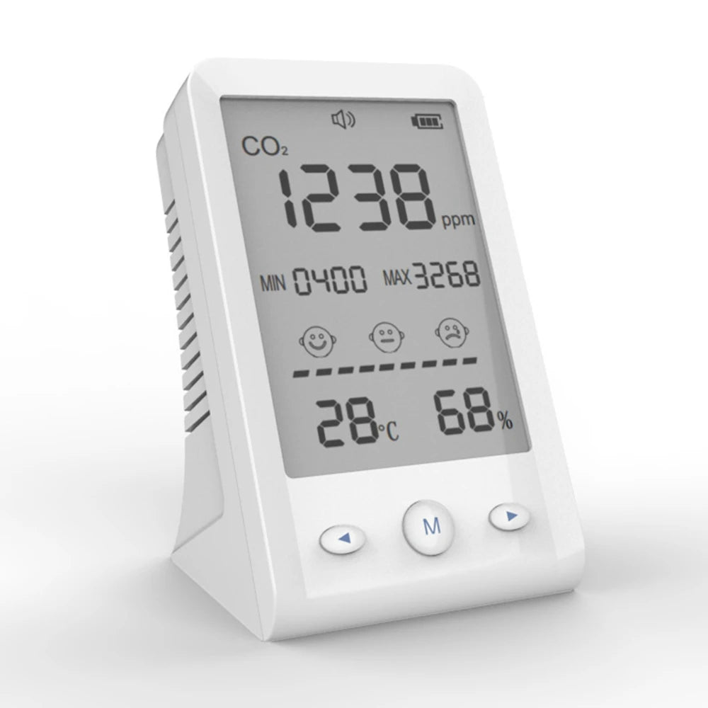 NDIR CO2 Meter and Air Quality Monitor with LCD Display - Smarsty